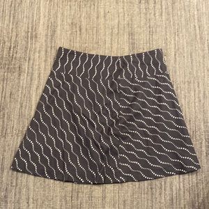 Gray skirt with white pattern, size eight